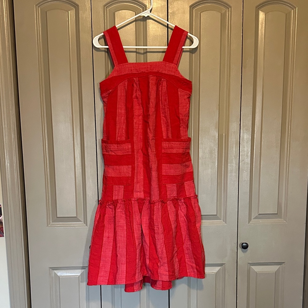 Anthropologie “Tonal Striped” Pink & Red Striped Sleeveless Dress XXS Petite - Picture 3 of 5